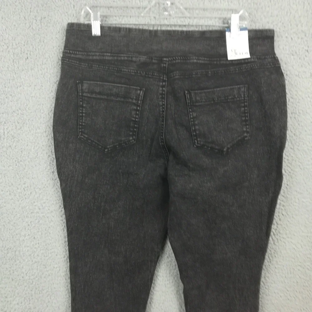 Terra & Sky Womens Jeans Jegging Skinny High Rise Faded Black Denim Plus 14W New